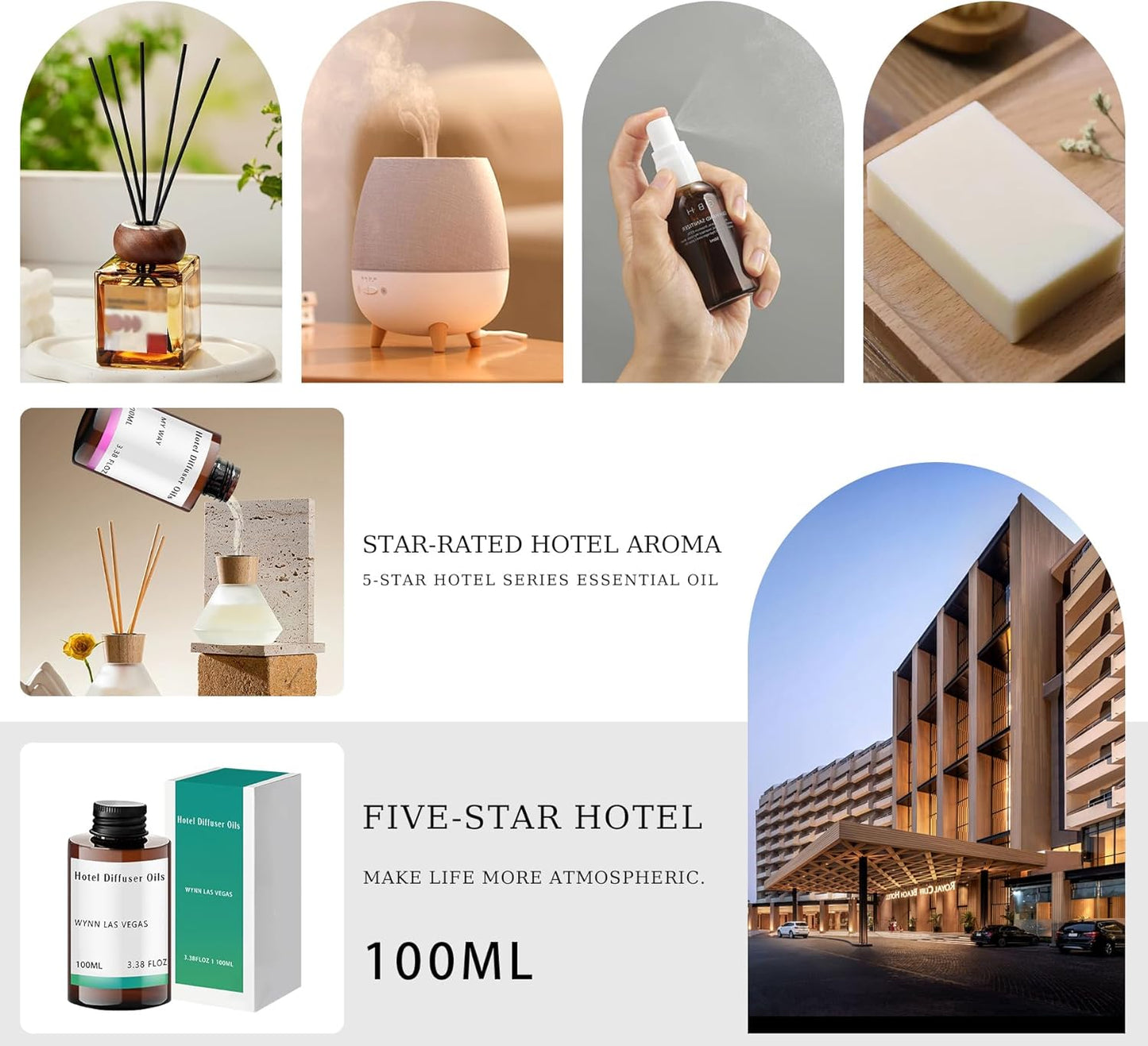 Hotel Diffuser Oil Inspired by The Wynn Las Vegas Hotel Scent - Fragrance Oil for Ultrasonic and Waterless Diffusers and Crafting