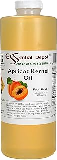 Apricot Kernel Oil - 1 Quart (32 oz) - Food Grade - Safety Sealed HDPE Container with Resealable Cap - 100% Pure and Natural for Hair, Skin, Massage, and Cooking