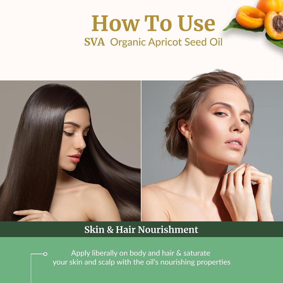 SVA Organic Apricot Seed Carrier Oil with Dropper, 4 Fl Oz (118 ml)