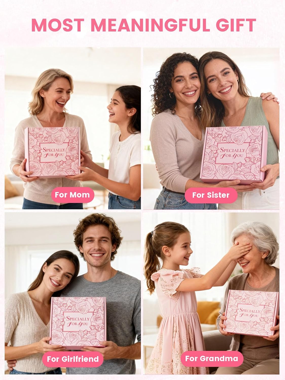 15Pcs Rose Spa Bath & Body Care Set with Bath Bombs & Lotions, Relaxing Home Spa Gift Kit for Mom Wife Girlfriend, Ideal for Mother’s Day Birthday Women Gift Sets