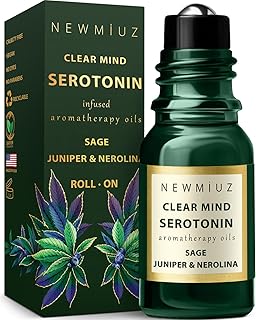 Stress Relief Roll On Essential Oil Sage Juniper Berry Spiritual Energy Clearing Protection Destress Smokeless Smudging Calm Aromatherapy Gifts Women