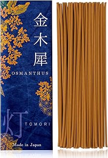 Osmanthus Premium Japanese Incense Sticks 60sticks Coreless Low Smoke Natural Charcoal Free Non Toxic Aromatherapy Meditation Calming Stress Relief Relaxation Yoga TOMORI