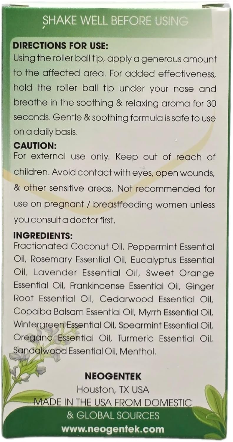Aches & Pains Essential Oil Blend | Crafted from 17 Pure Botanical Oils | Natural Comfort & Relaxation – Aromatherapy Roll-On for Muscles & Joints, Headache – 10ml (Aches & Pains)