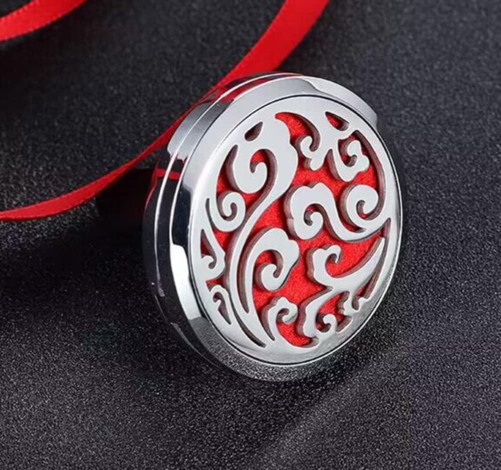 Car Aromatherapy Essential Oil Diffuser Stainless Steel Locket with Vent Clip