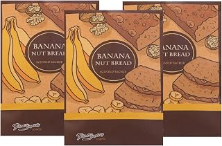 Simplicity Scents Banana Nut Bread Scented Sachets Pack of 3, Everyday - Long-Lasting Scented Bags, Home Fragrance, Air Freshener & Deodorizer for Closet, Room, Drawer, or Cars, Made in USA