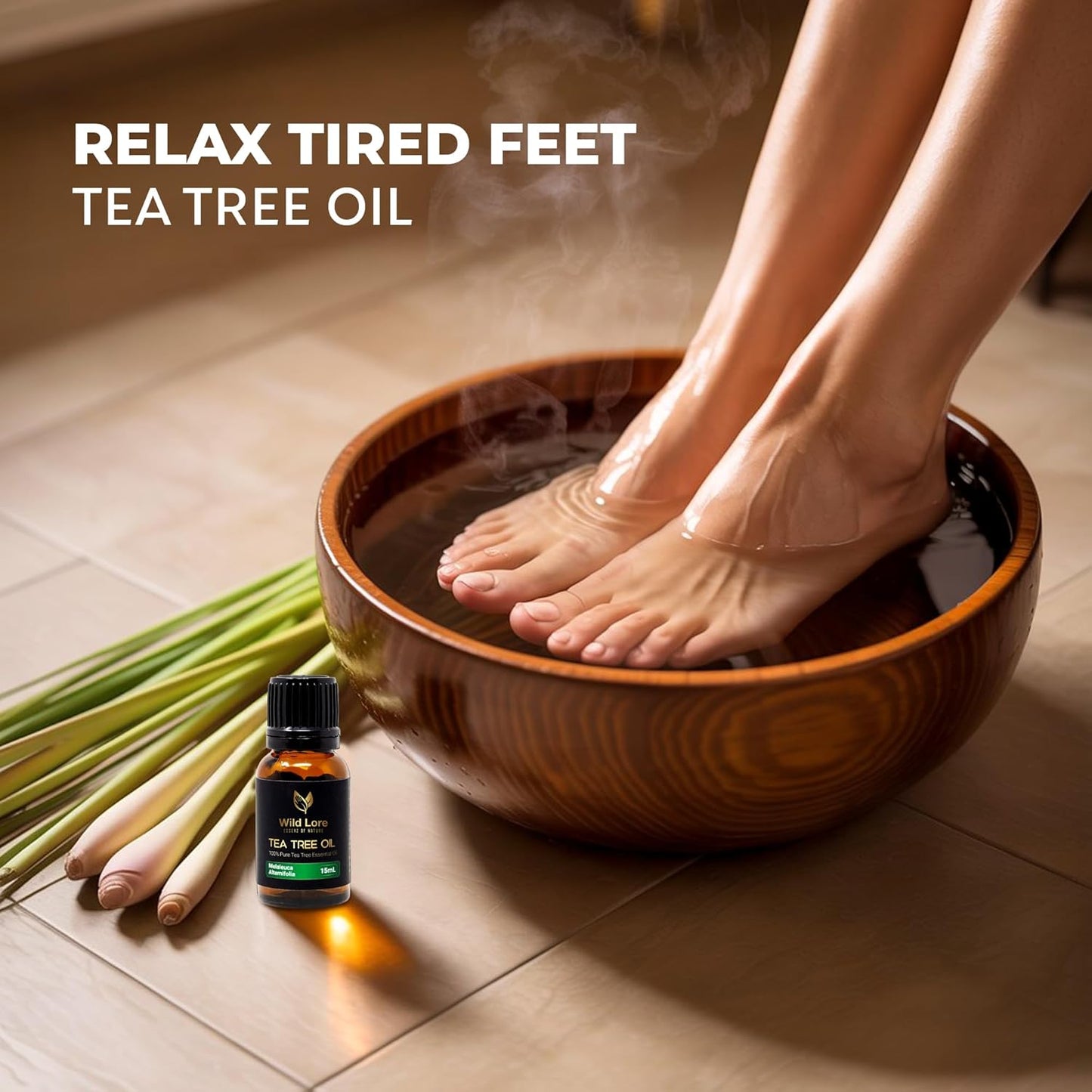 Tea Tree Essential Oil, 100% Pure and Natural, Help in Skin Care, Pure Steam Distilled from Leaves, Topical & Aromatic Use, Natural 15 ML