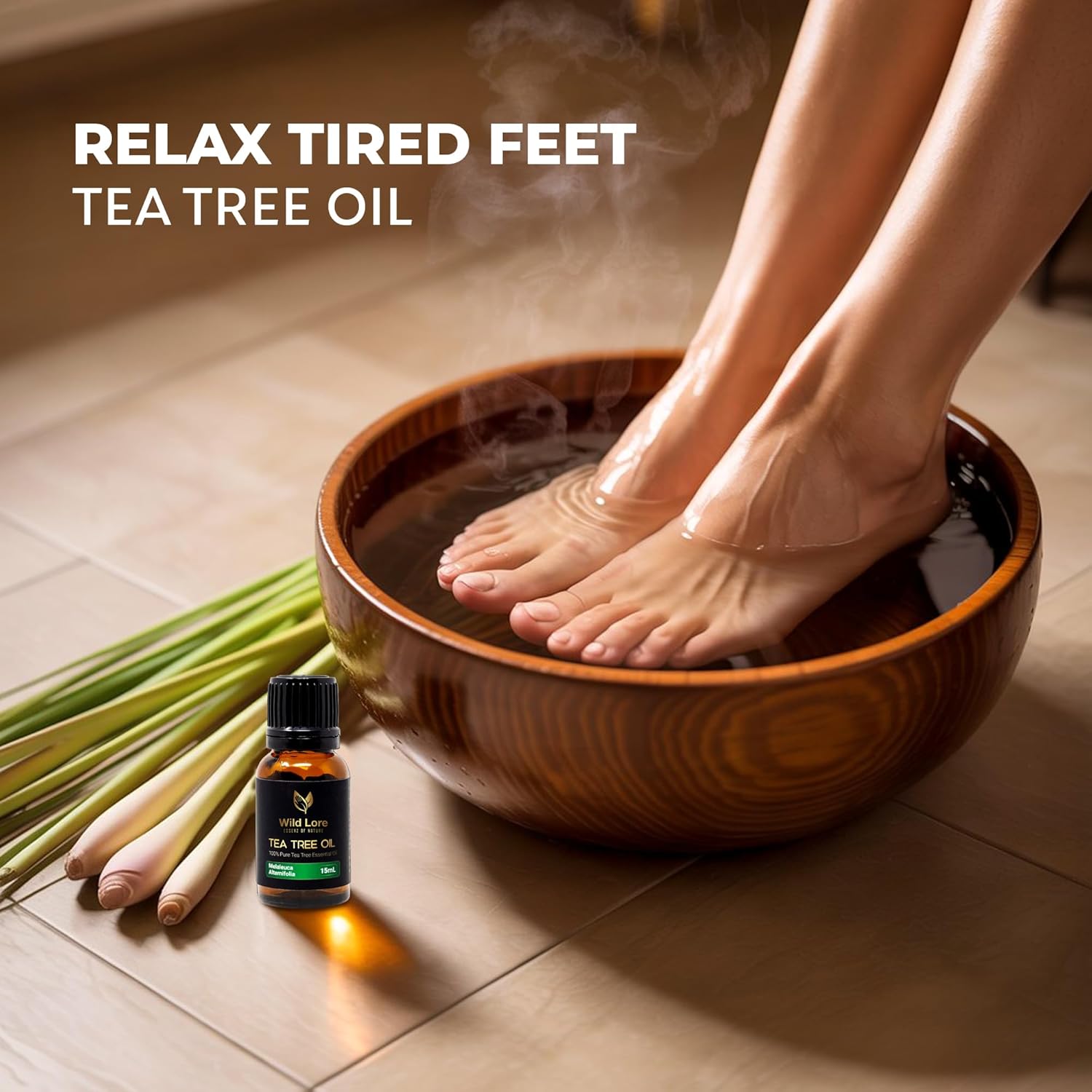 Tea Tree Essential Oil, 100% Pure and Natural, Help in Skin Care, Pure Steam Distilled from Leaves, Topical & Aromatic Use, Natural 15 ML