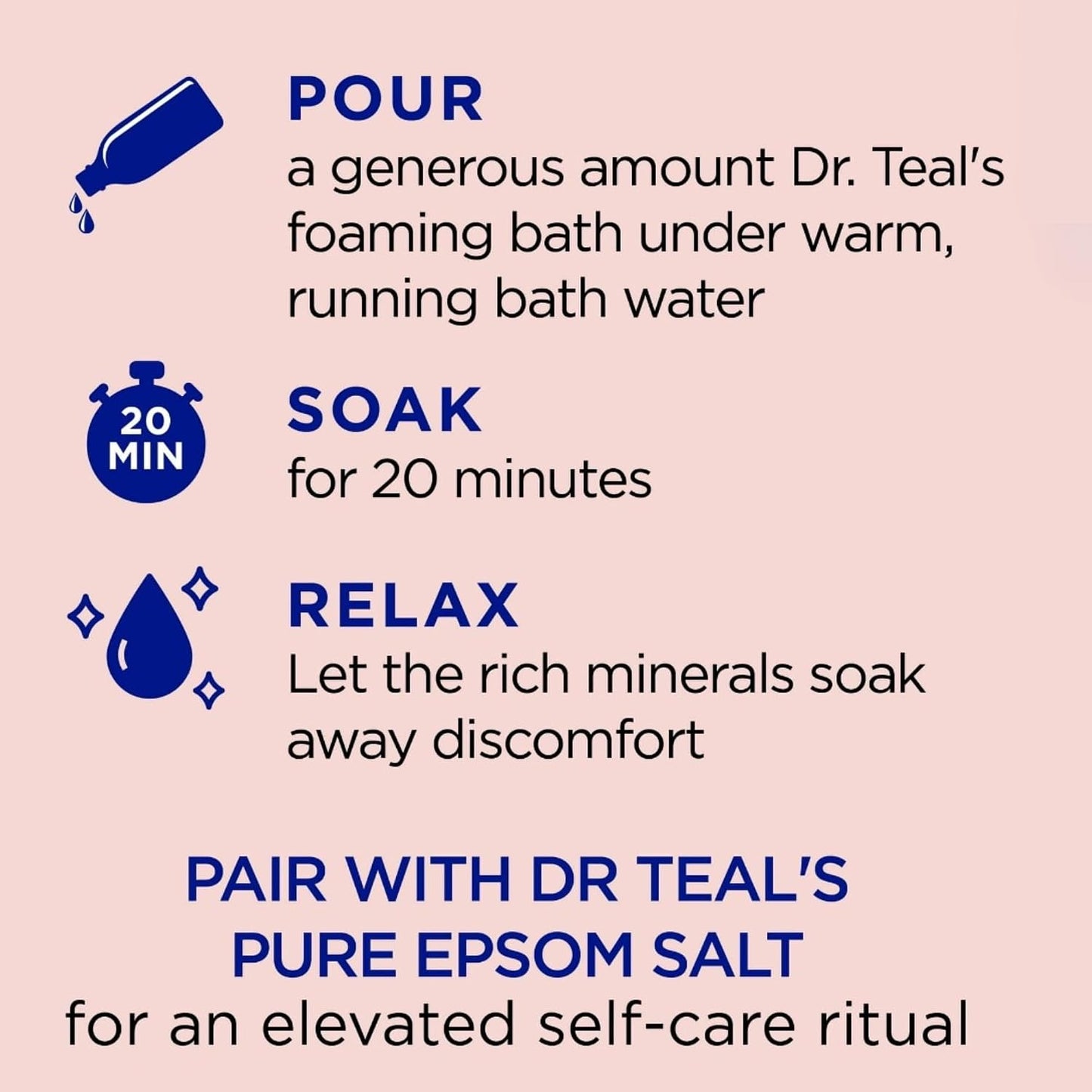 Dr Teal's Limited Edition Strawberry Serenade Pure Epsom Salt and Foaming Bath Set with Basil & Orange