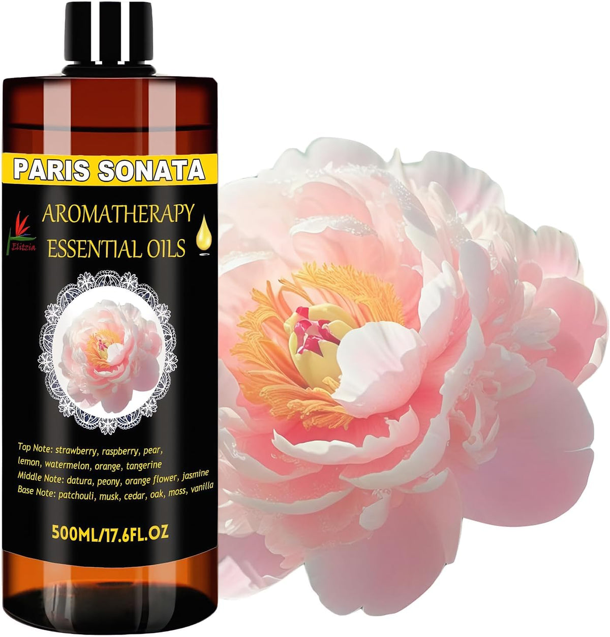 Elitzia Paris Sonata Essential Oil Refill for Ultrasonic Diffuser 17.6fl.oz