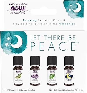 Let There Be Peace & Quiet Relaxing Essential Oils Kit Now Foods 4-10 mL Oil