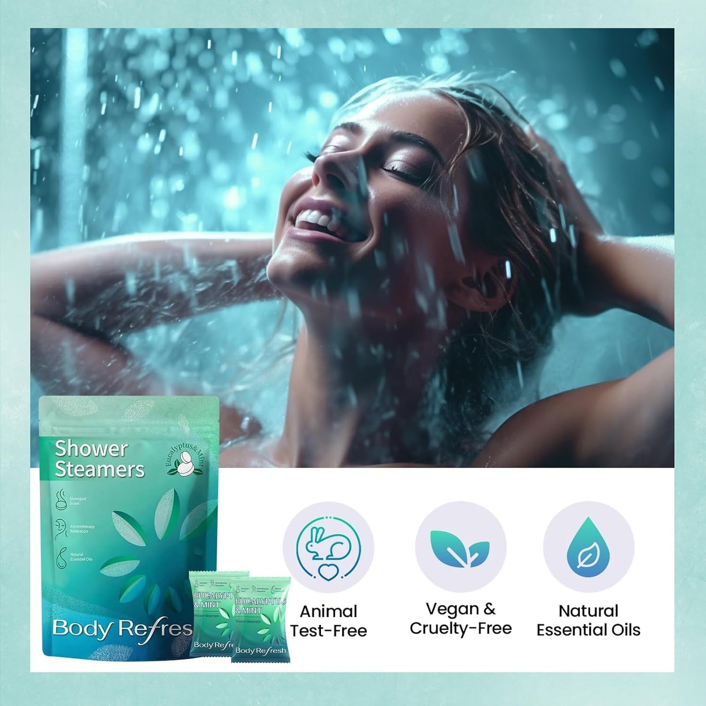 Shower Steamers Aromatherapy -18 Pack Eucalyptus Mint Shower Steamer for Women Men, Eucalyptus for Shower, Self Care Fathers Day Gift for Dad Husband - Sinus Relief Relaxation Stress Relief