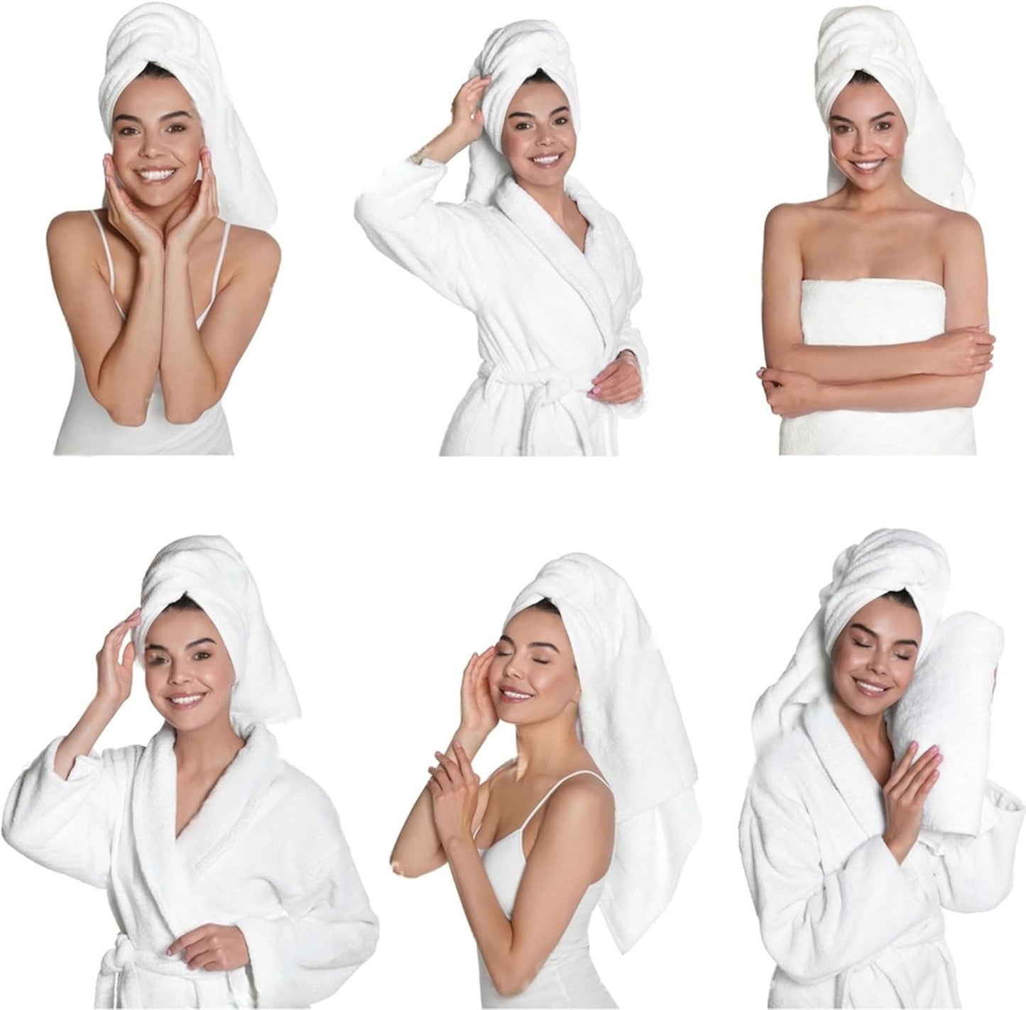 GOLD TEXTILES Premium Bath Towel Set (Pack of 24,27 x 54) 100% Ring-Spun Cotton Towels for Hotel, Spa, Soft and Absorbent (27 x 54, White - 24 Pcs)