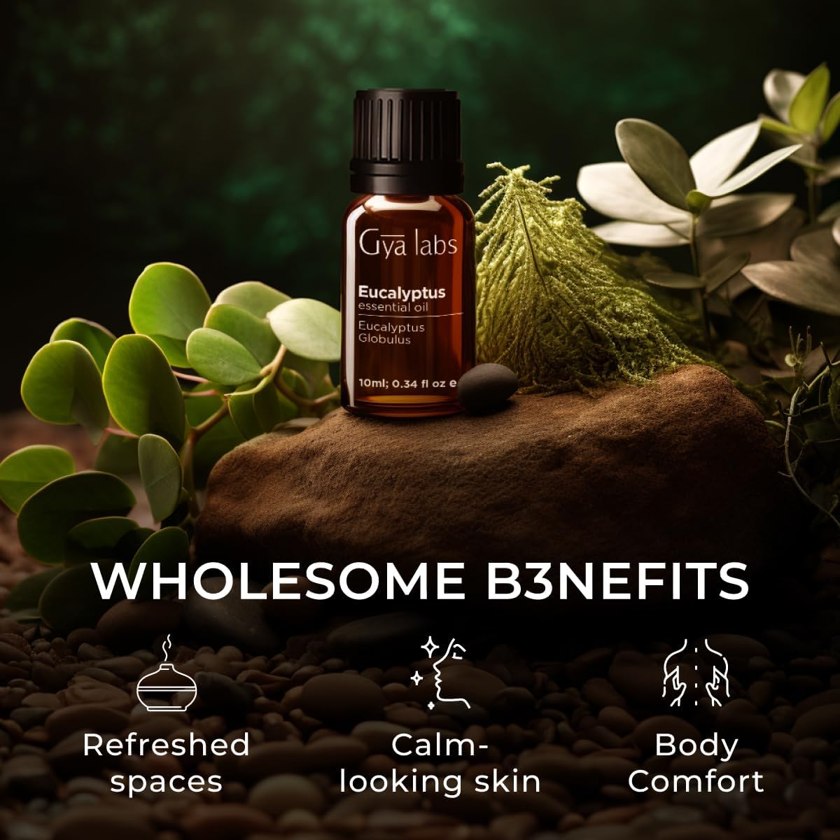Sweet Orange Essential Oil for Diffuser & Eucalyptus Essential Oil for Diffuser Set - Aromatherapy Grade Essential Oils Set - 2x0.34 fl oz - Gya Labs