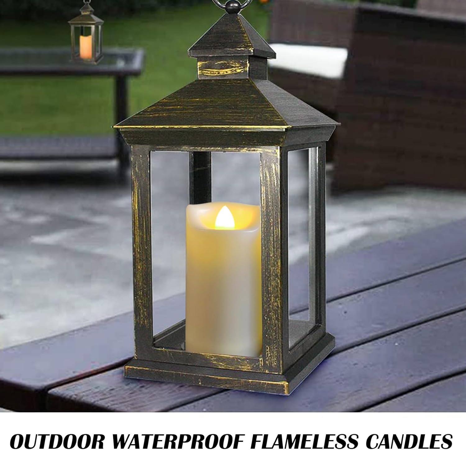 4 Pack LED Battery Operated Candles 2"x4" Plastic Flickering Flameless Candles with Timer Outdoor Waterproof Wedding Party Halloween Christmas Decoration Gifts Realistic Slim Tall Pillar Candles