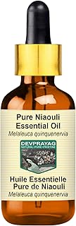 Niaouli Essential Oil (Melaleuca quinquenervia) with Glass Dropper | Pure | Non-Sticky | Non-Greasy | Lightweight | Men & Women | All Skin Types | Steam Distilled 15ml (0.5 oz)