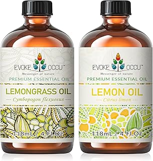 EVOKE OCCU Lemongrass Essential Oil and Lemon Essential Oil - 4 Fl Oz