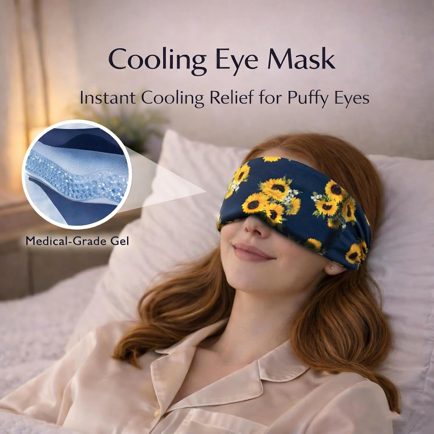 Migraine Relief Cap - Cooling Headache Ice Pack Mask Headband - Cold Gel Head Hat Neck Wrap Eye Mask - Soothing Relief Products for Hangover, Stress & Tension - Thoughtful Gifts