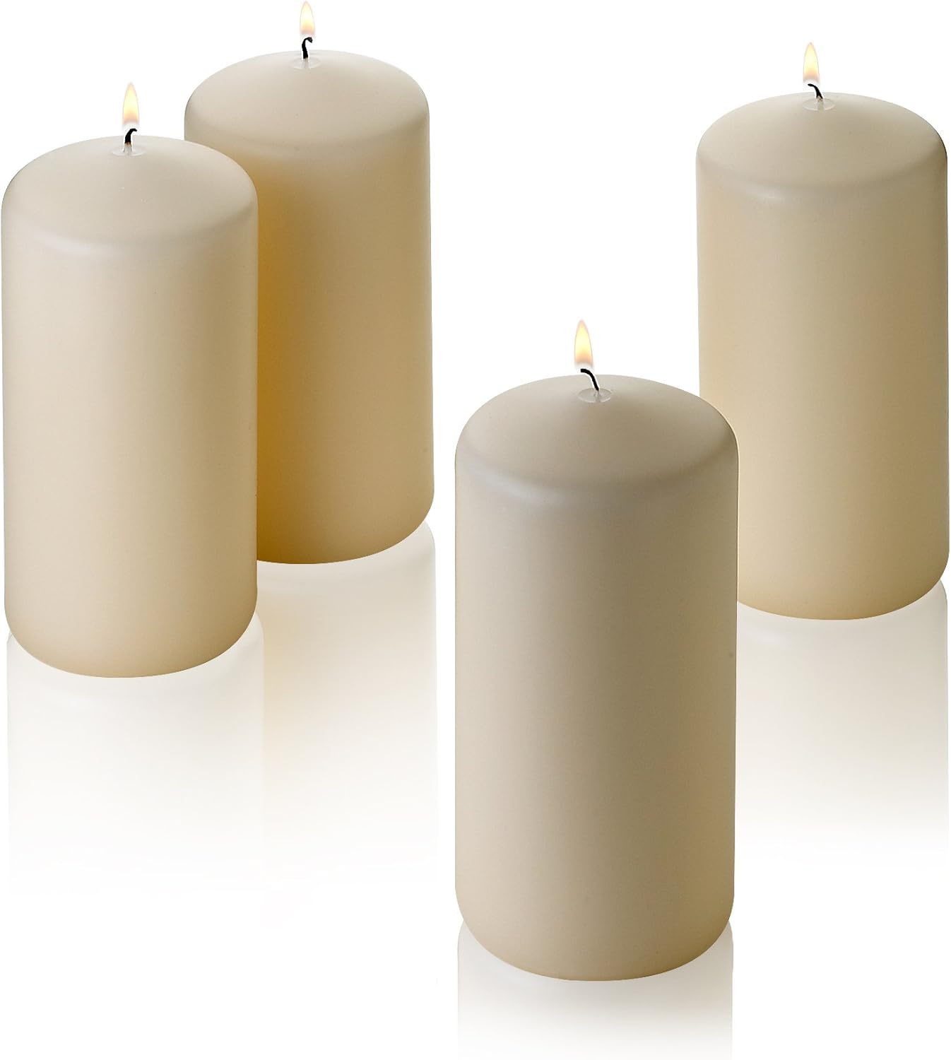Light In The Dark French Vanilla Pillar Scented Candles 6" Tall X 3" Wide Set of 4