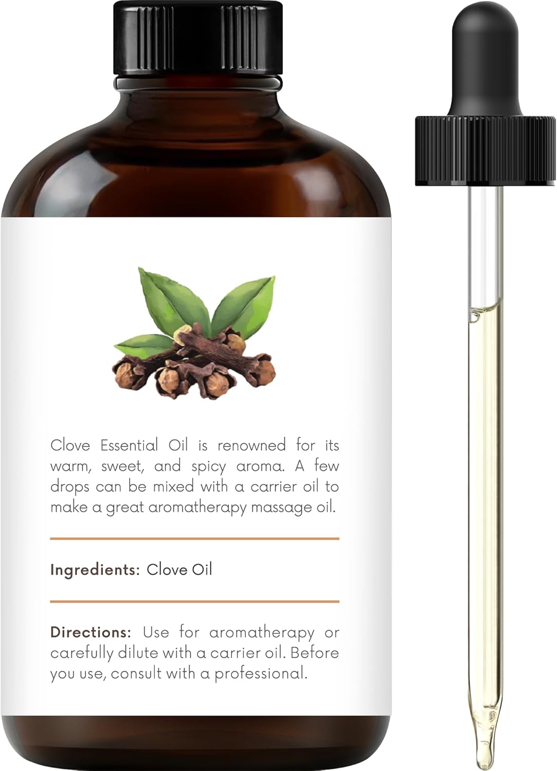 Handcraft Blends Bright & Bold Set: Lemongrass and Clove Essential Oils – (2 x 4 Fl Oz) – 100% Pure & Natural – for Diffuser, Aromatherapy, and DIY Projects