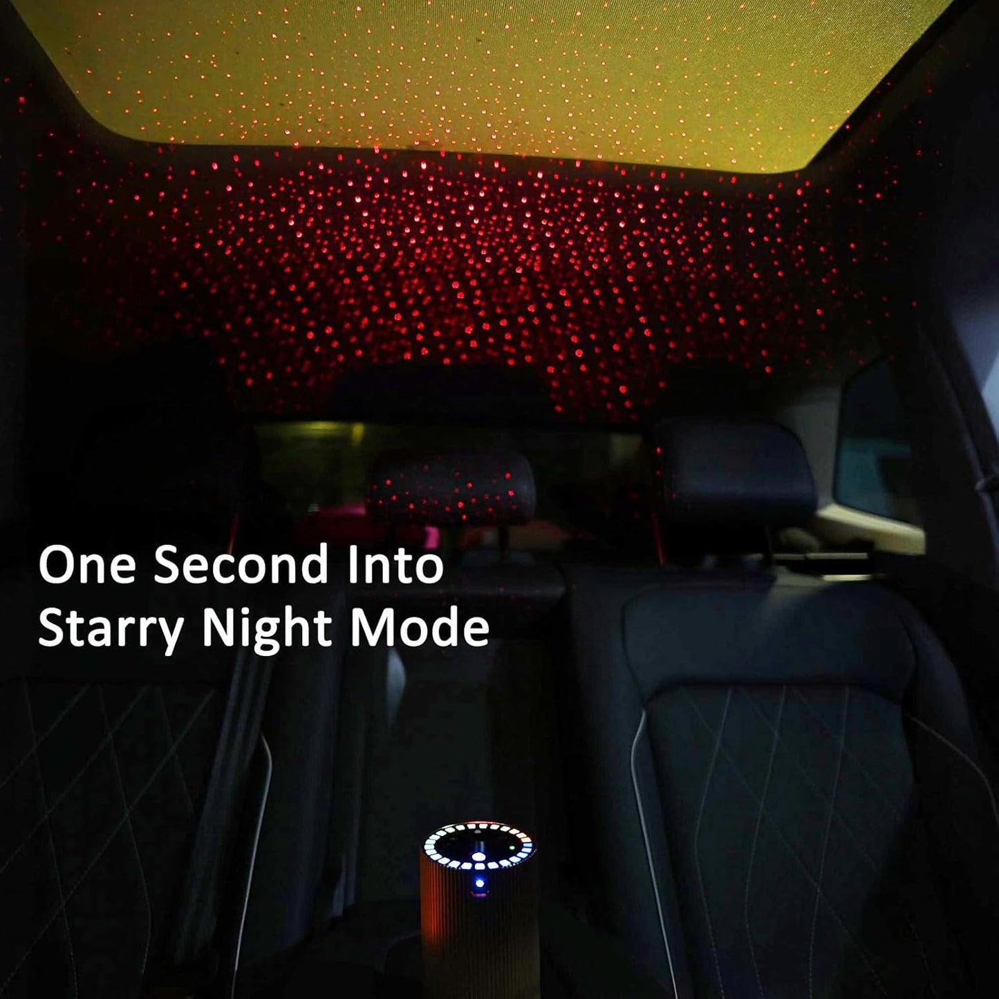 Waterless Car Diffuser for Essential Oils Wireless Battery Operated Car Diffuser Portable Cordless 60ML Air Freshener Diffuser 3 Timers & 3 Mist Levels for Car Home Bedroom Travelling (Gold)