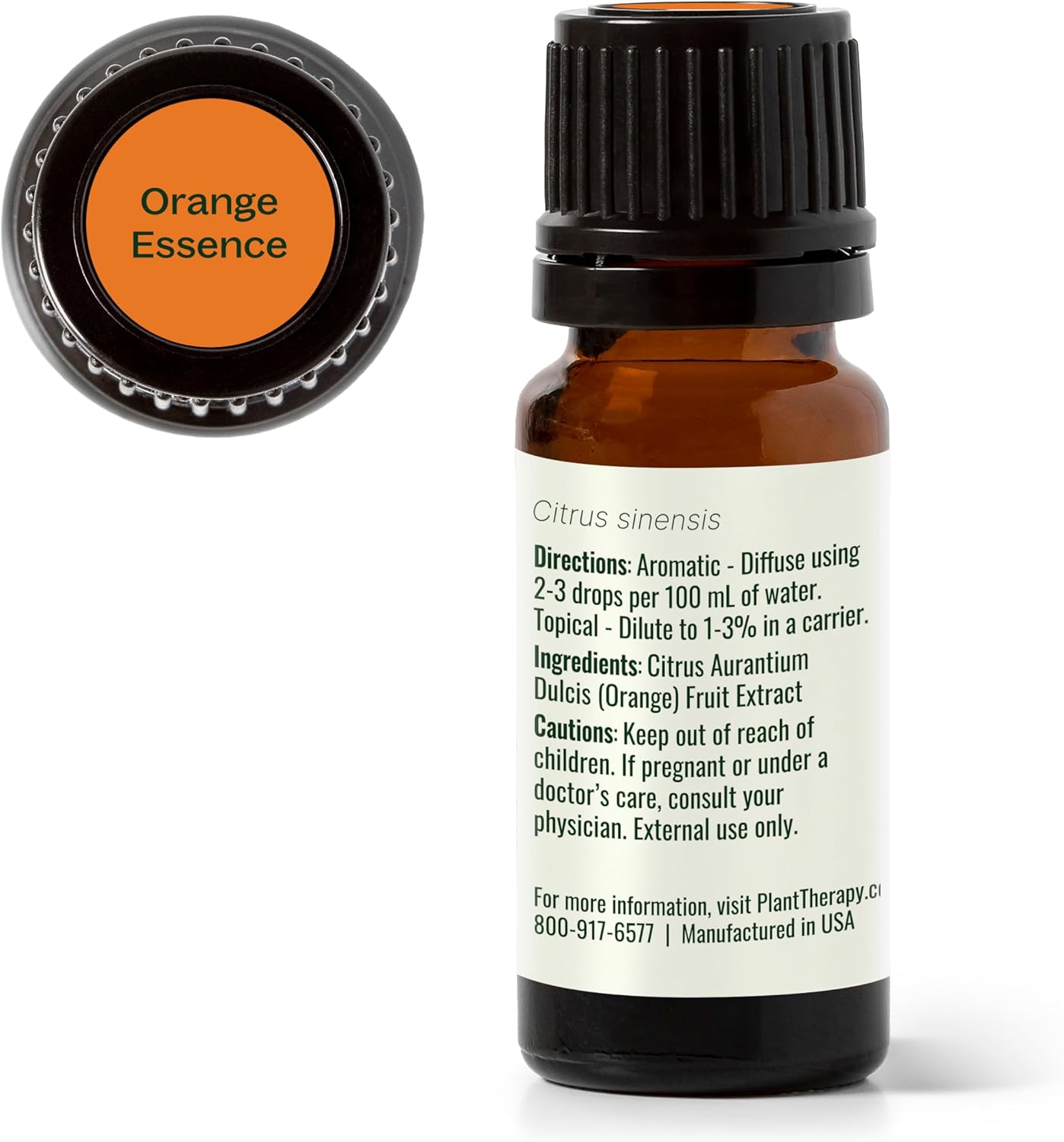 Plant Therapy Orange Essence Oil, 10 mL (1/3 oz), 100% Pure and Undiluted, Great for Diffusers and Aromatherapy