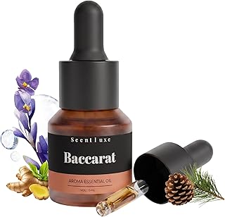 Hotel Diffuser Oil & Fragrance Scent Oil Inspired Baccarat - Essential Oil Blend for Home HVAC, Cold-Air & Ultrasonic Diffusers 15mL Glass Dropper Bottle with Luxury 5-Star Hotel Aromatherapy