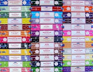 Satya Premium Mix Assorted Incense Sticks Set of 12 Pack | for Meditation, Aromatherapy, Healing, Yoga, Positivity and Relaxation | 180 Sticks (12Packs X 15Sticks)