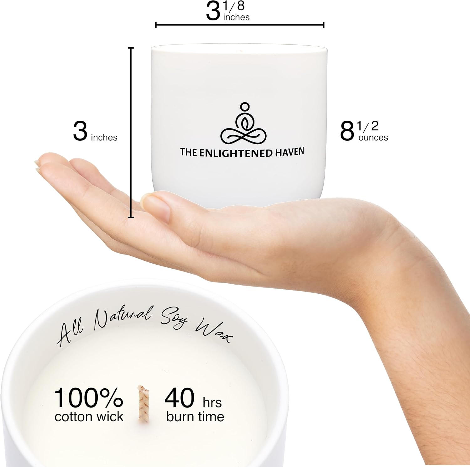 Sympathy Candle for Loss of Loved One - Those We Love Memorial Gifts in White Ceramic Jar - 40 Hour Natural Soy Wax Remembrance Candle - Gardenia Scented Bereavement, Grief & Condolence Present