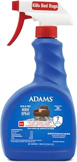 ADAMS Flea & Tick Home Spray for Indoor House Treatment, Tick and Flea Spray for Home, Carpet, Furniture & Pet Bedding, Controls Bed Bugs, Cockroaches, Spiders & Mosquitoes, 24 oz