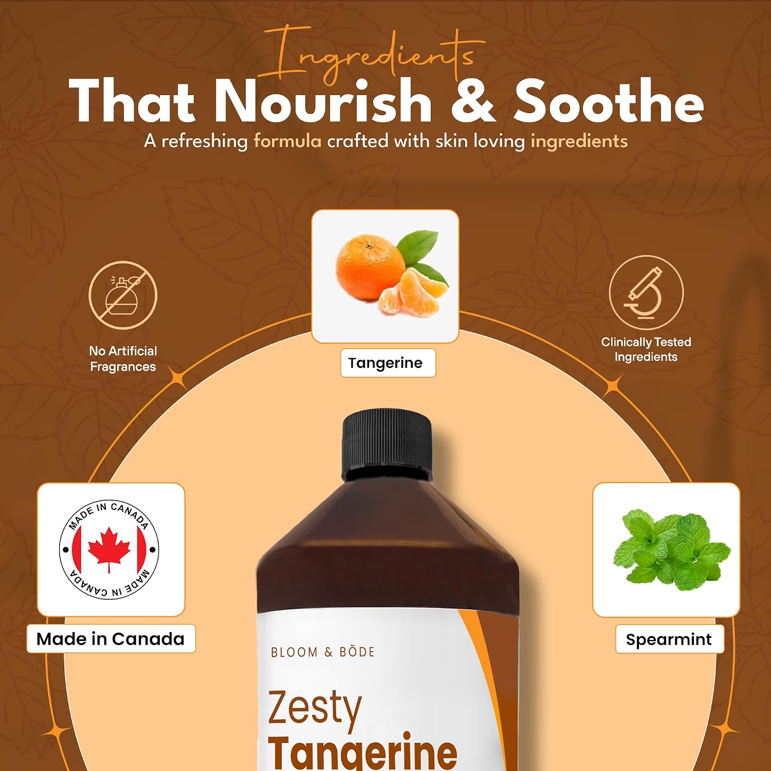 Luxury Foaming Bath - Natural Scented Bubble Bath with Essential Oils and Epsom Salt - Zesty Tangerine Scent, 33.8 fl oz / 1L