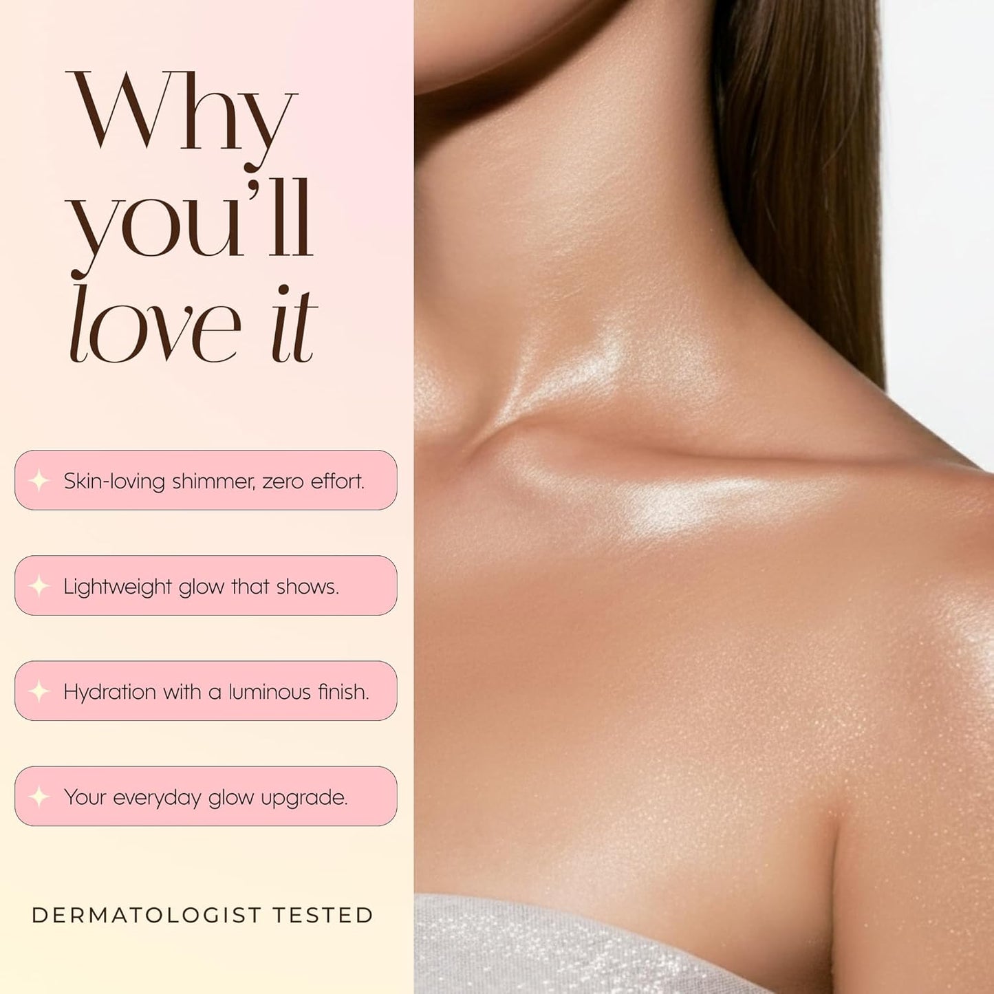 Hello You Jojoba Oil & Hyaluronic Acid Shimmer Body Oil – Dermatologist Tested, Anti Aging, Korean Skin Care – Deep Hydration & Plumping Glow With Vanilla Latte Scent – Vegan Clean Beauty – 3.38 Fl Oz