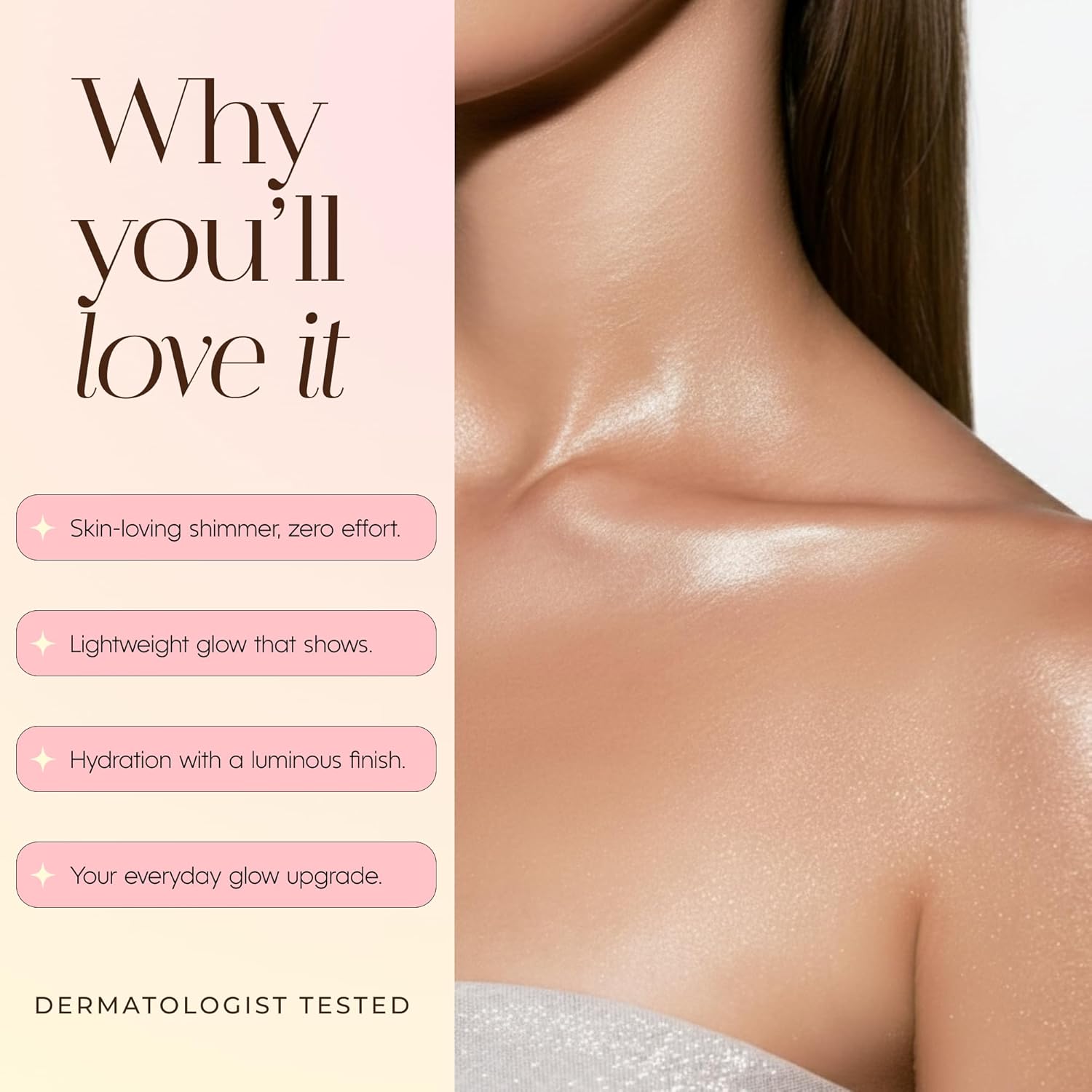Hello You Jojoba Oil & Hyaluronic Acid Shimmer Body Oil – Dermatologist Tested, Anti Aging, Korean Skin Care – Deep Hydration & Plumping Glow With Vanilla Latte Scent – Vegan Clean Beauty – 3.38 Fl Oz