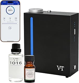 Waterless Essential Oil Diffuser 3000 Sq.Ft Coverage for Large Home,Hotel,Office,Includes fragrance essential oil set.Cold Air Scent Diffuser Machine with Bluetooth App Control,HVAC Fragrance Diffuser