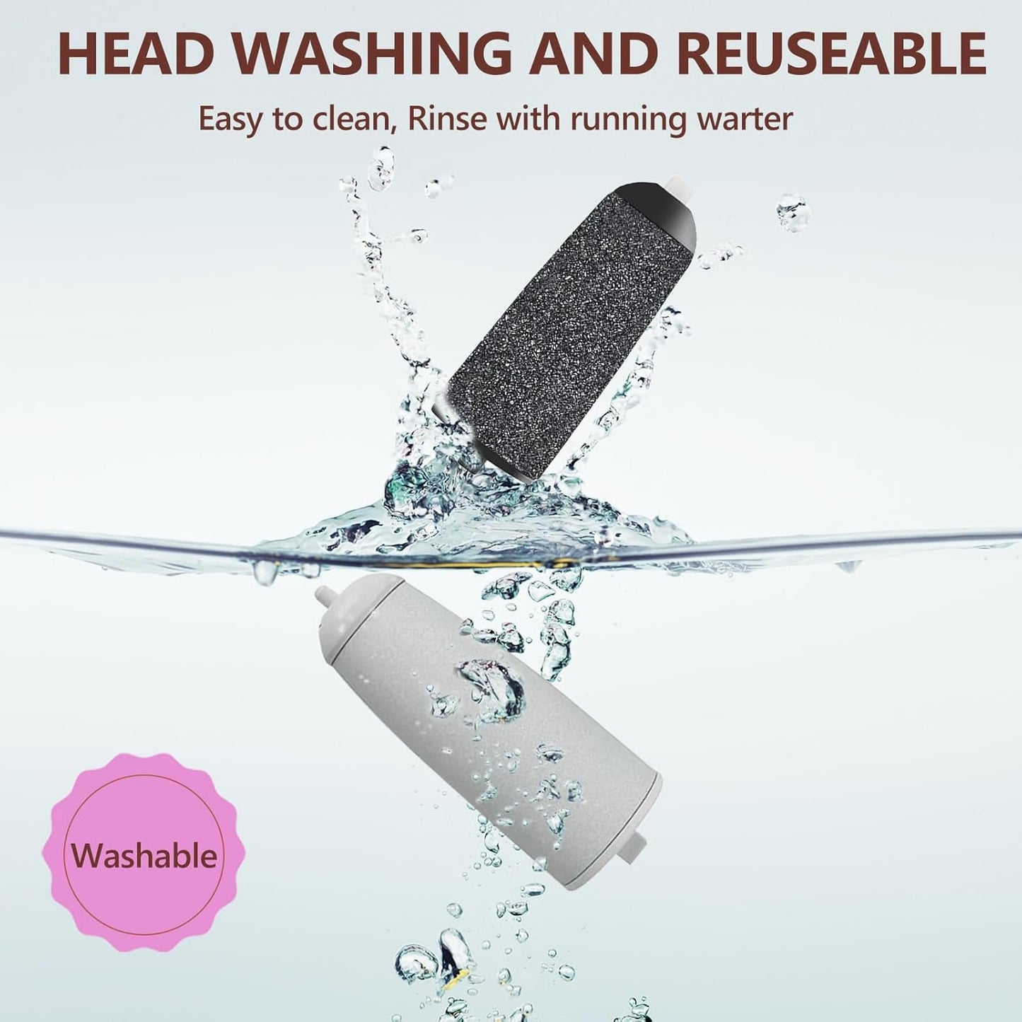 9 Pack Pedicures Replacement Heads, Electric Foot Callus Remover Roller Refills Include 5 Extra Coarse & 4 Regular Coarse Heads Compatible with ZABOUL/haootadiy (9 Pack 01)