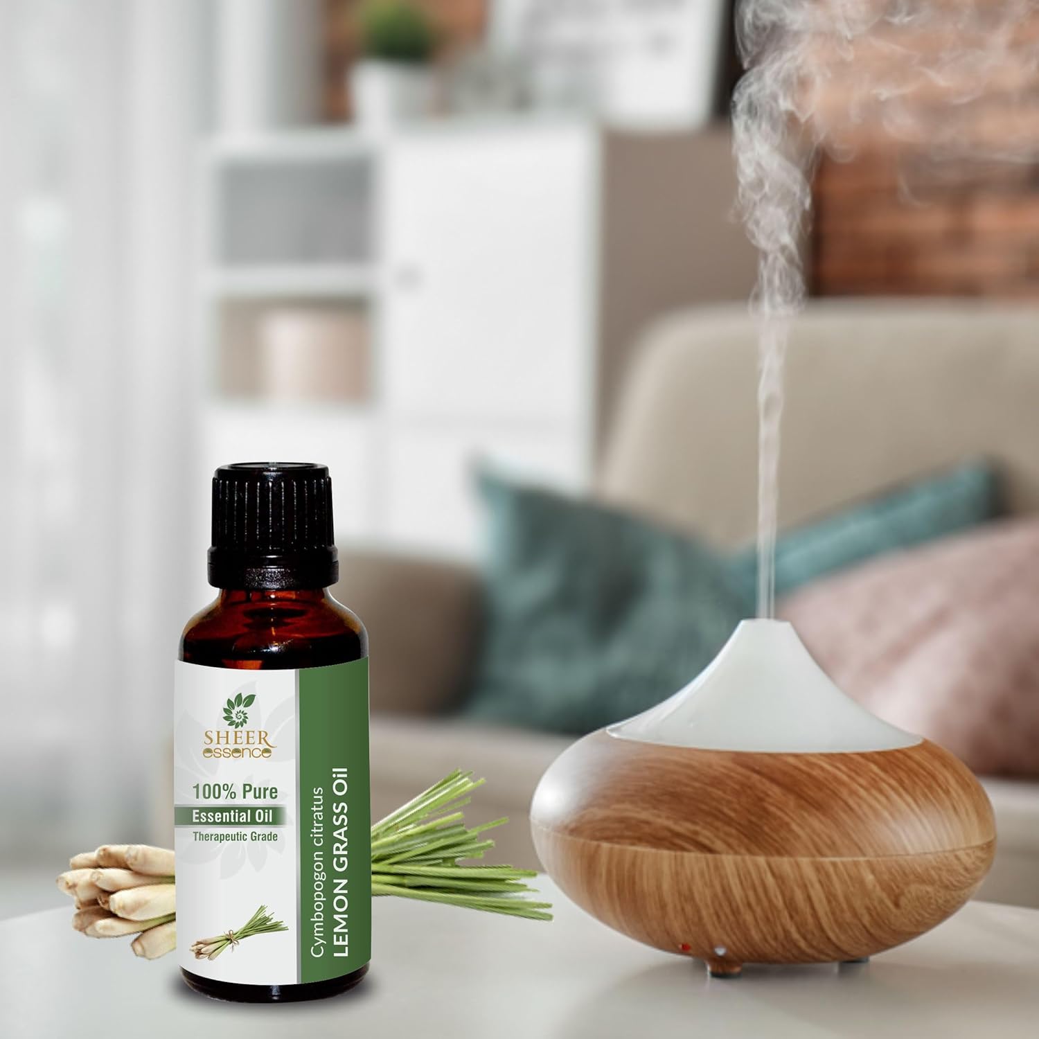 Lemon Grass Oil -(Cymbopogon Citratus)- Essential Oil 100% Pure Natural Undiluted Uncut Therapeutic Grade Oil 0.16 Fl.OZ