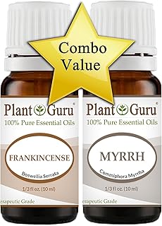 Frankincense and Myrrh Essential Oil 10 ml. 100% Pure Undiluted Therapeutic Grade. Value Pack 1 of Each