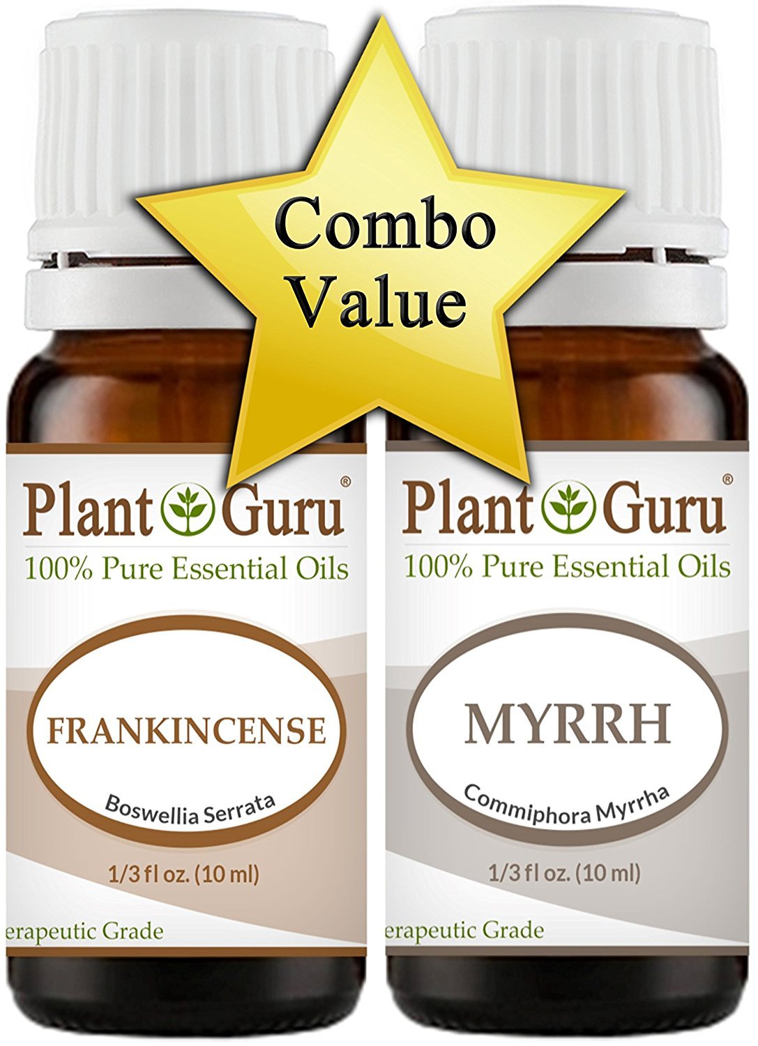 Frankincense and Myrrh Essential Oil 10 ml. 100% Pure Undiluted Therapeutic Grade. Value Pack 1 of Each