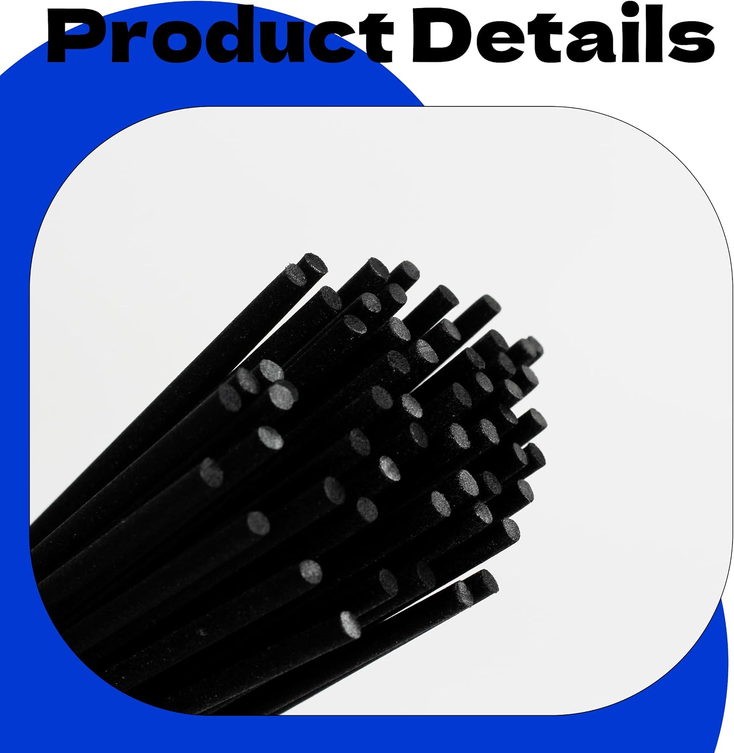 Black Fibre Reed Diffuser Sticks 20pcs 43cm x 5mm Black Fibre Reed Diffuser Sticks Thick Diffuser Reeds Sticks Diffuser Sticks for Diffuser Oils Fragrance Refill Fibre Reeds for Diffusers