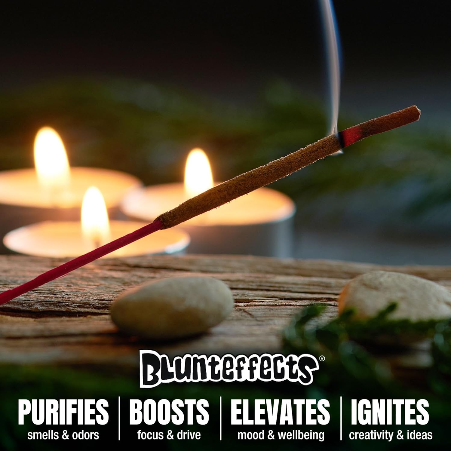Blunteffects Hand-Dipped Incense Sticks - Premium 180-Pack Variety Set, 15 Different Scents, 11" Long, USA-Made Aromatherapy with Long Burn Time (15 Pack, 180 Total Sticks)