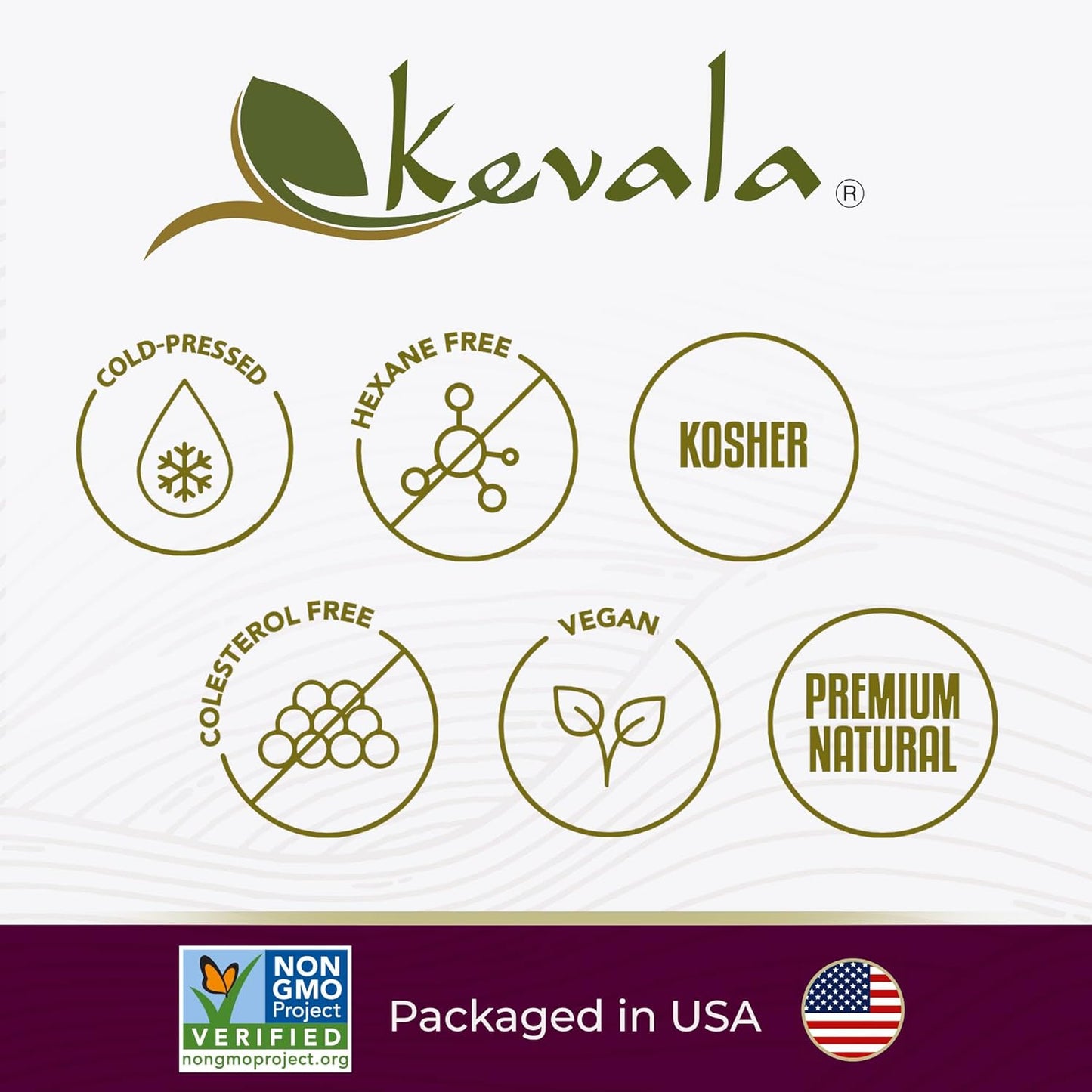 Kevala Grapeseed Oil - Nutritious Oil Great for Cooking and Beauty, Made with Carefully Selected Grapes, Perfect Base with Natural Flavor for an Organic Salad Dressing, Vitamin E Source, 64 fl oz