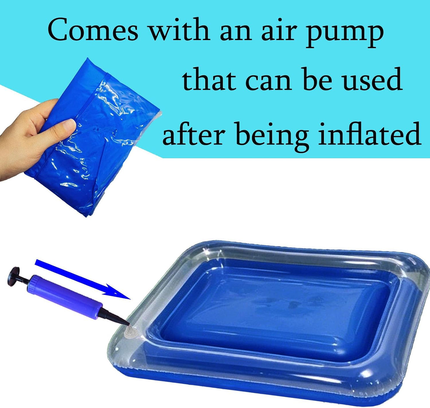 2 PCS Inflatable Pool Foot Bath Basin, Portable Foot Bath Basin, Foot Soaking Bath Basin for Pool Entry Ladder, Swimming Pool Clean Feet Pedicure Supplies
