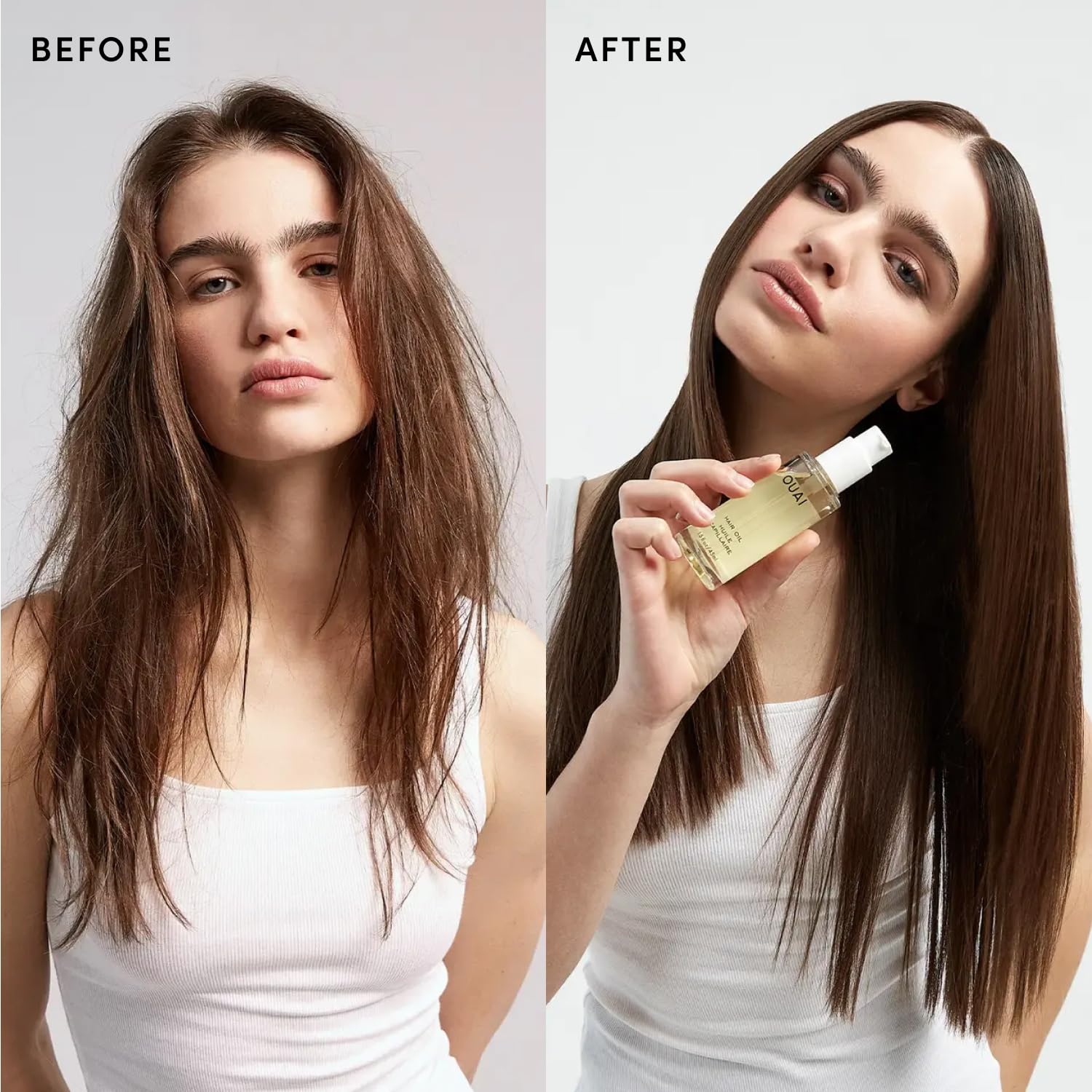 OUAI Hair Oil - Hair Heat Protectant Oil for Frizz Control - Adds Shine and Smooths Split Ends - Color Safe Formula - Paraben, Phthalate and Sulfate Free (1.5 fl oz)