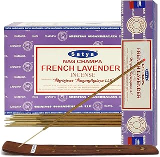 French Lavender Incense Sticks and Incense Stick Holder Bundle Insence Insense Satya Incense