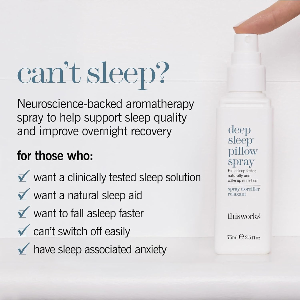 This Works Deep Sleep Pillow Spray 2.5 fl oz - Aromatherapy Sleep Mist