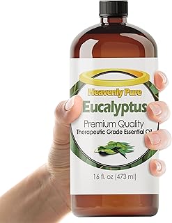 Heavenly Pure - Eucalyptus Essential Oil 16 oz Large Bottle for Spray, Diffuser, Humidifier - 473 ml