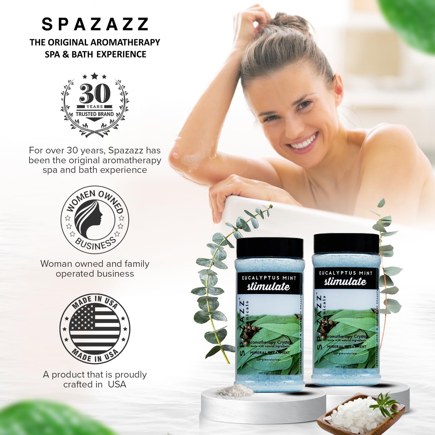 Spazazz Eucalyptus Mint Spa and Bath Crystals