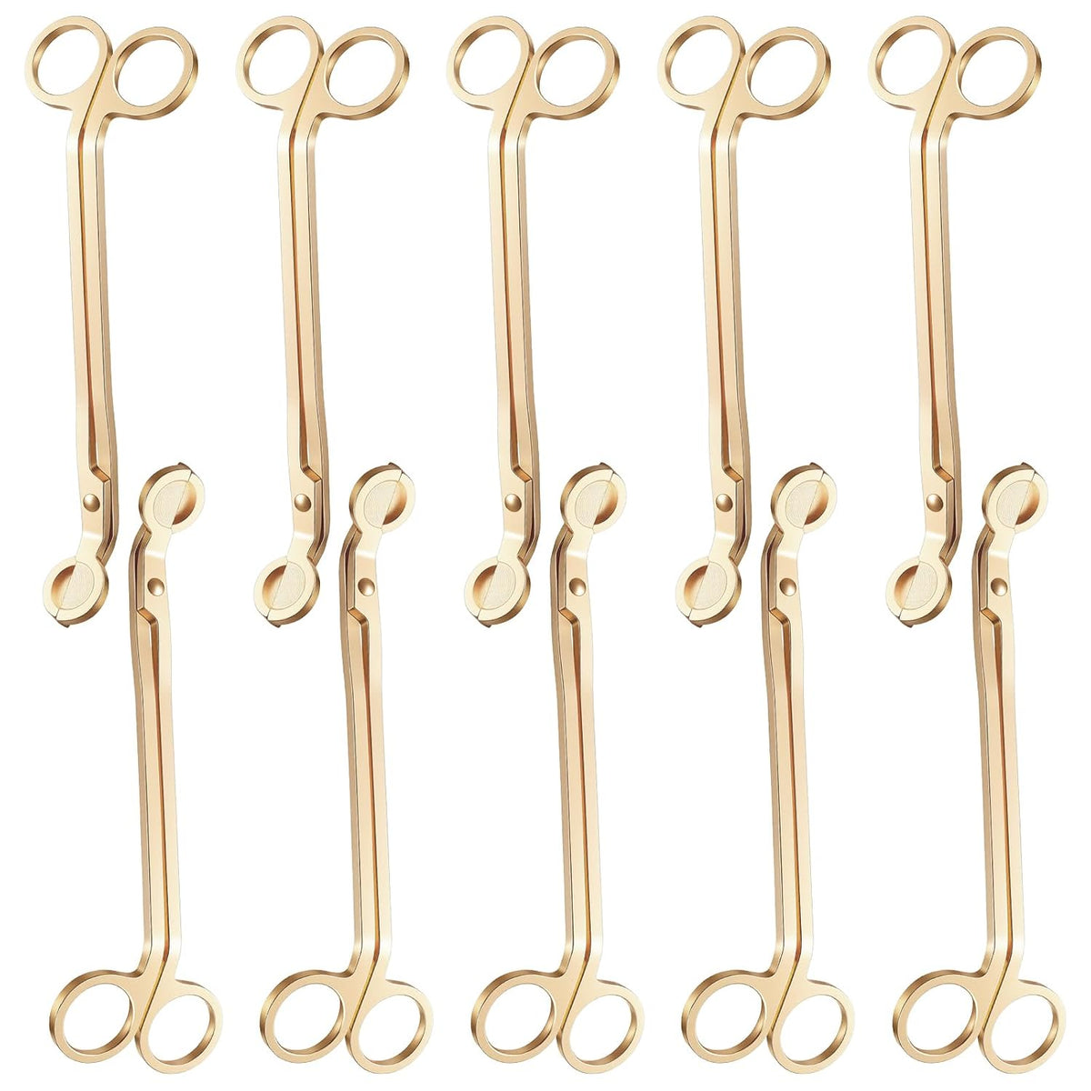 JIEYAO 10PCS Gold Stainless Steel Candle Wick Trimmers