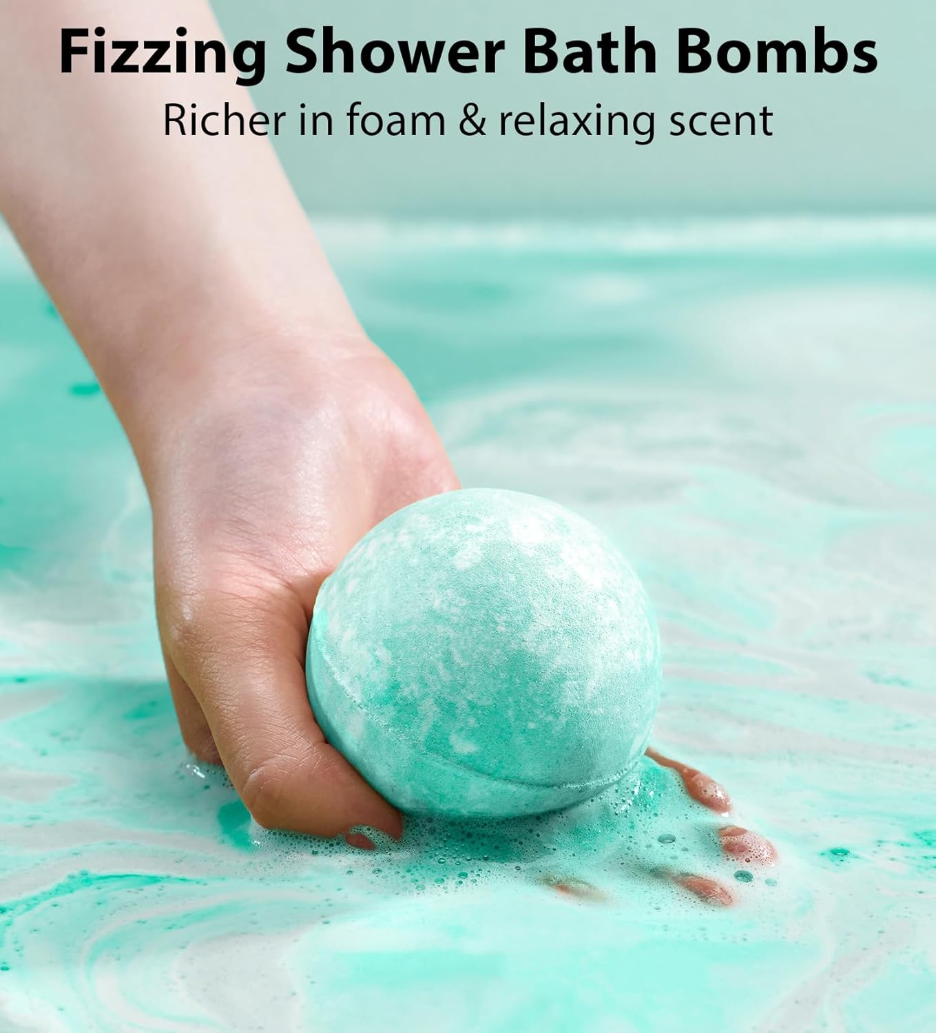 Magnesium Menthol Fizzing Bath Bomb Eucalyptus Peppermint Epsom Salt Refreshing Bubble Spa with Essential Oil Infused Post Workout Sore Muscles Recovery Gift