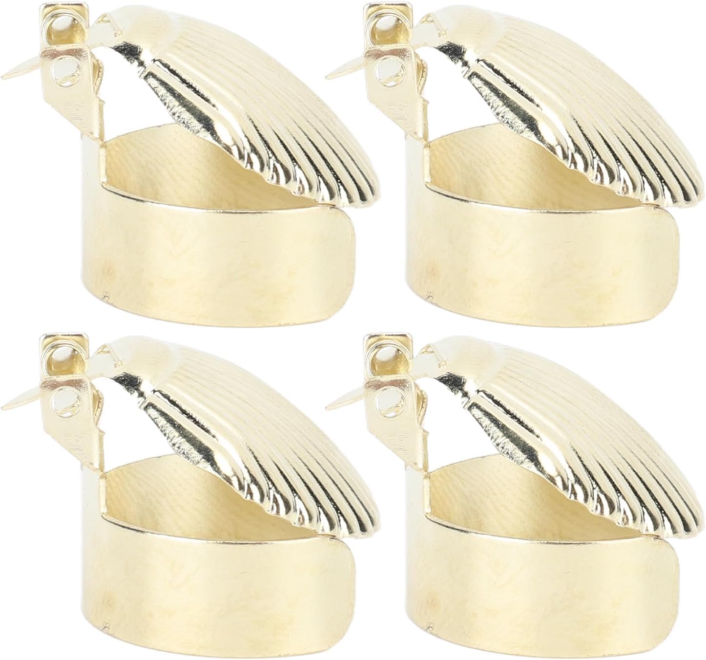 Candle Snuffer Set 4PCS Automatic Extinguisher Gold Scallop | Iron scallop-shaped automatic candle snuffer for 0.7-1"candles flame stopper elegant candle accessory gift for candle lovers