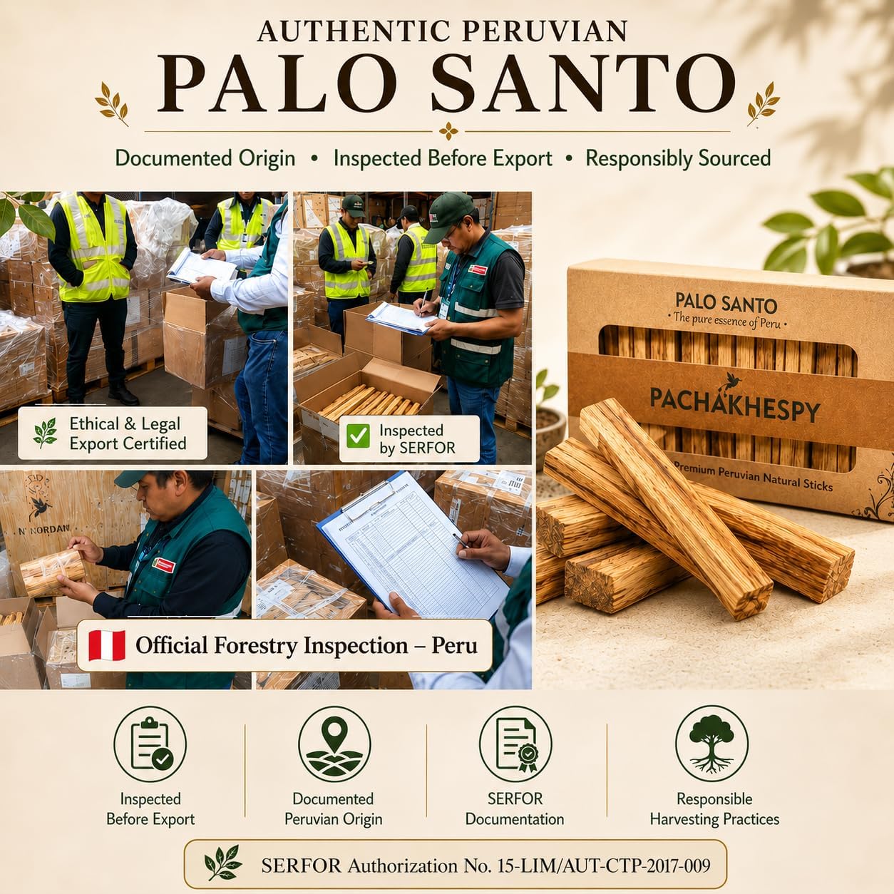 Authentic Premium Palo Santo from Peru 20 Pack of Natural Holy Wood Hand Harvested Smudging Sticks for Home Fragrance Energy Cleansing Meditation Spiritual Rituals Anti Stress Wellness Incense